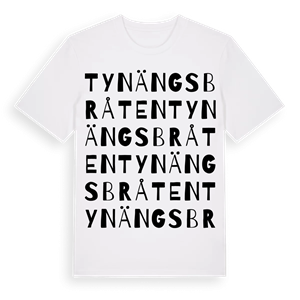 Tynängsbråten ordlek t-shirt – ekologisk bomull t-shirt från PinShirt