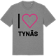 Mid Heather Gray t-shirt med Jag älskar Tynäs t-shirt stort tryck