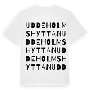 Uddeholmshyttan ordlek t-shirt – ekologisk bomull t-shirt från PinShirt