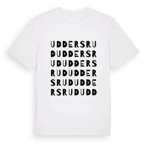 Uddersrud ordlek t-shirt – ekologisk bomull t-shirt från PinShirt