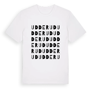 Udderud ordlek t-shirt – ekologisk bomull t-shirt från PinShirt