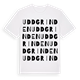 White t-shirt med Uddgrinden ordlek t-shirt