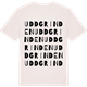 Vintage White t-shirt med Uddgrinden ordlek t-shirt