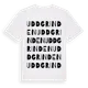 White t-shirt med Uddgrinden ordlek t-shirt