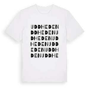 Uddheden ordlek t-shirt – ekologisk bomull t-shirt från PinShirt