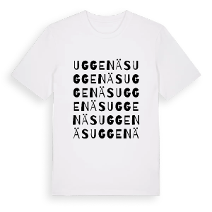Uggenäs ordlek t-shirt – ekologisk bomull t-shirt från PinShirt