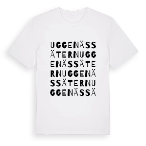 Uggenässätern ordlek t-shirt – ekologisk bomull t-shirt från PinShirt