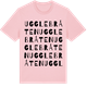 Pink Cotton t-shirt med Ugglebråten ordlek t-shirt