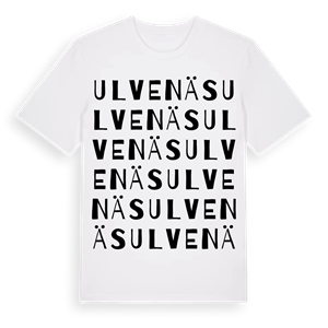 Ulvenäs ordlek t-shirt – ekologisk bomull t-shirt från Pinshirt