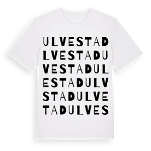 Ulvestad ordlek t-shirt – ekologisk bomull t-shirt från PinShirt