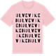 Pink Cotton t-shirt med Ulveviken ordlek t-shirt