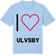 Blue Soul t-shirt med Jag älskar Ulvsby t-shirt stort tryck