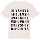 Vintage White t-shirt med Ulvshuvdane ordlek t-shirt