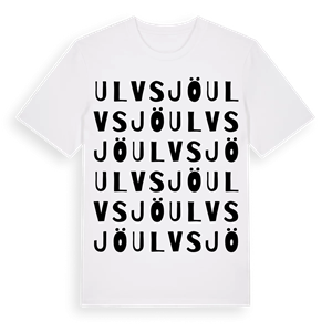 Ulvsjö ordlek t-shirt – ekologisk bomull t-shirt från PinShirt