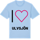 Blue Soul t-shirt med Jag älskar Ulvsjön t-shirt stort tryck