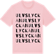 Pink Cotton t-shirt med Ulvslyckan ordlek t-shirt