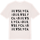 Vintage White t-shirt med Ulvslyckan ordlek t-shirt