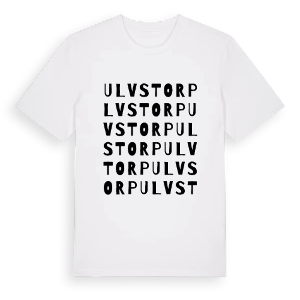 Ulvstorp ordlek t-shirt – ekologisk bomull t-shirt från PinShirt