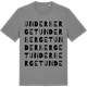 Mid Heather Gray t-shirt med Under Berget ordlek t-shirt