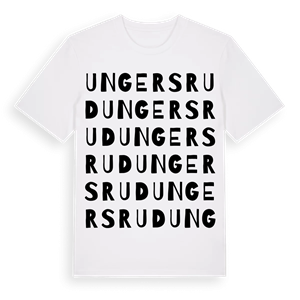 Ungersrud ordlek t-shirt – ekologisk bomull t-shirt från PinShirt