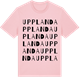 Pink Cotton t-shirt med Upplanda ordlek t-shirt