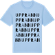 Blue Soul t-shirt med Upprann ordlek t-shirt