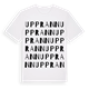 White t-shirt med Upprann ordlek t-shirt