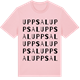 Pink Cotton t-shirt med Uppsal ordlek t-shirt