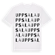 White t-shirt med Uppsala ordlek t-shirt