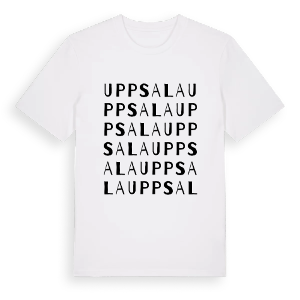 Uppsala ordlek t-shirt – ekologisk bomull t-shirt från PinShirt