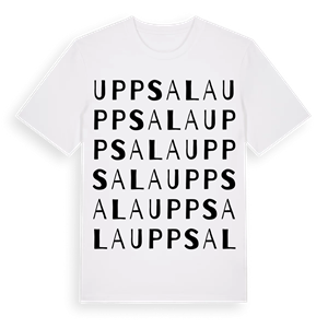 Uppsala ordlek t-shirt – ekologisk bomull t-shirt från PinShirt