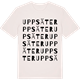 Vintage White t-shirt med Uppsäter ordlek t-shirt
