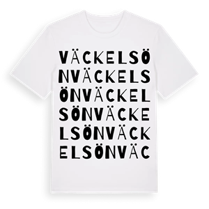 Väckelsön ordlek t-shirt – ekologisk bomull t-shirt från PinShirt