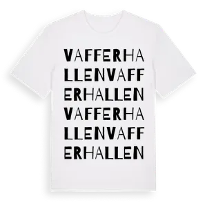 Vafferhallen ordlek t-shirt – ekologisk bomull t-shirt från Pinshirt