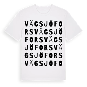 Vägsjöfors ordlek t-shirt – ekologisk bomull t-shirt från PinShirt