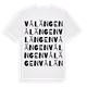 White t-shirt med Vålängen ordlek t-shirt