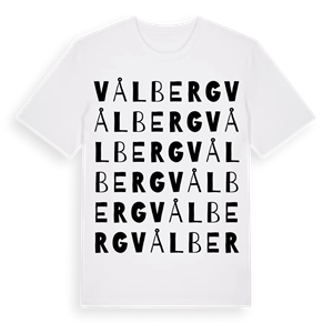 Vålberg ordlek t-shirt – ekologisk bomull t-shirt från PinShirt