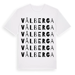 Vålberga ordlek t-shirt – ekologisk bomull t-shirt från Pinshirt