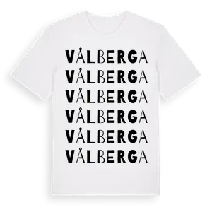 Vålberga ordlek t-shirt – ekologisk bomull t-shirt från Pinshirt