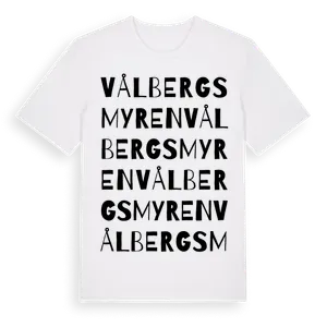 Vålbergsmyren ordlek t-shirt – ekologisk bomull t-shirt från Pinshirt