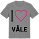 Mid Heather Gray t-shirt med Jag älskar Våle t-shirt stort tryck