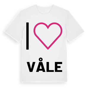 Jag älskar Våle t-shirt stort tryck – ekologisk bomull t-shirt från PinShirt