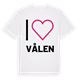 White t-shirt med Jag älskar Vålen t-shirt stort tryck