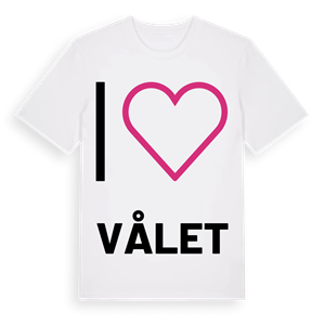 Jag älskar Vålet t-shirt stort tryck – ekologisk bomull t-shirt från PinShirt