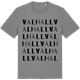 Mid Heather Gray t-shirt med Valhall ordlek t-shirt