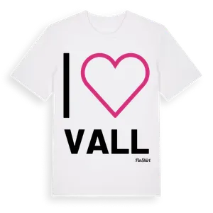 Jag älskar Vall t-shirt stort tryck – ekologisk bomull t-shirt från Pinshirt
