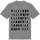 Mid Heather Gray t-shirt med Vallbron ordlek t-shirt