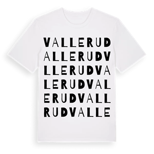 Vallerud ordlek t-shirt – ekologisk bomull t-shirt från PinShirt