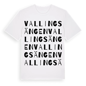 Vallingsängen ordlek t-shirt – ekologisk bomull t-shirt från Pinshirt