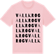 Pink Cotton t-shirt med Vallkrog ordlek t-shirt